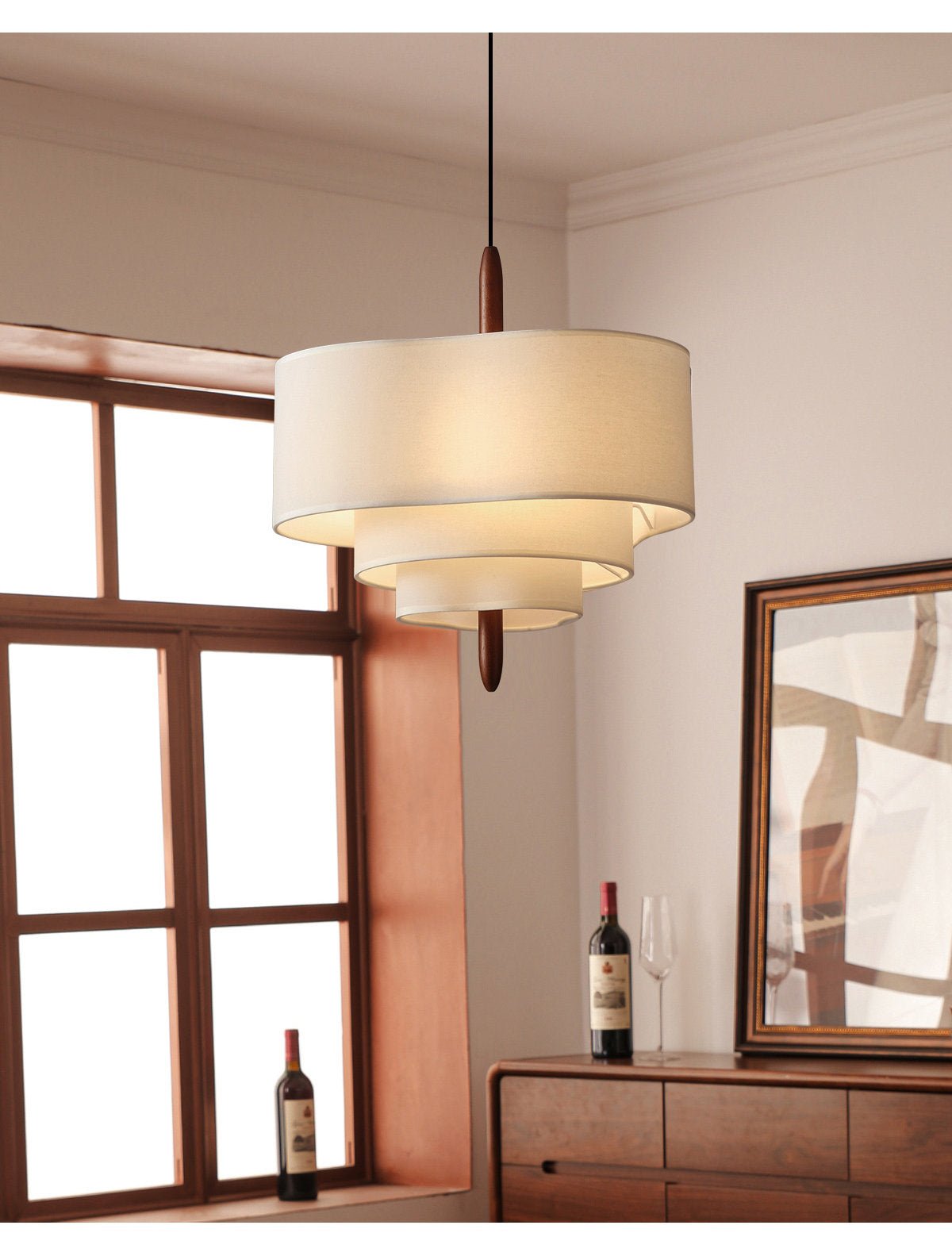 Talia Tiered Fabric Pendant Light — product view 4