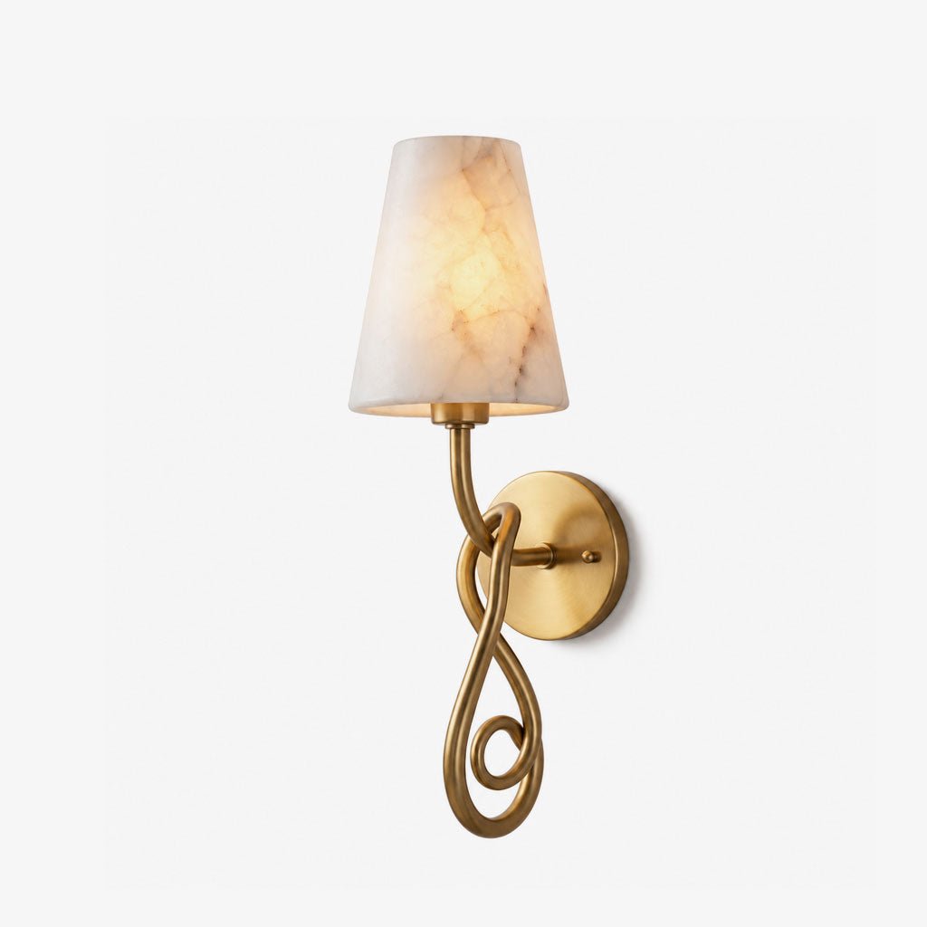 Tangle Alabaster Knot Sconce — product view 1
