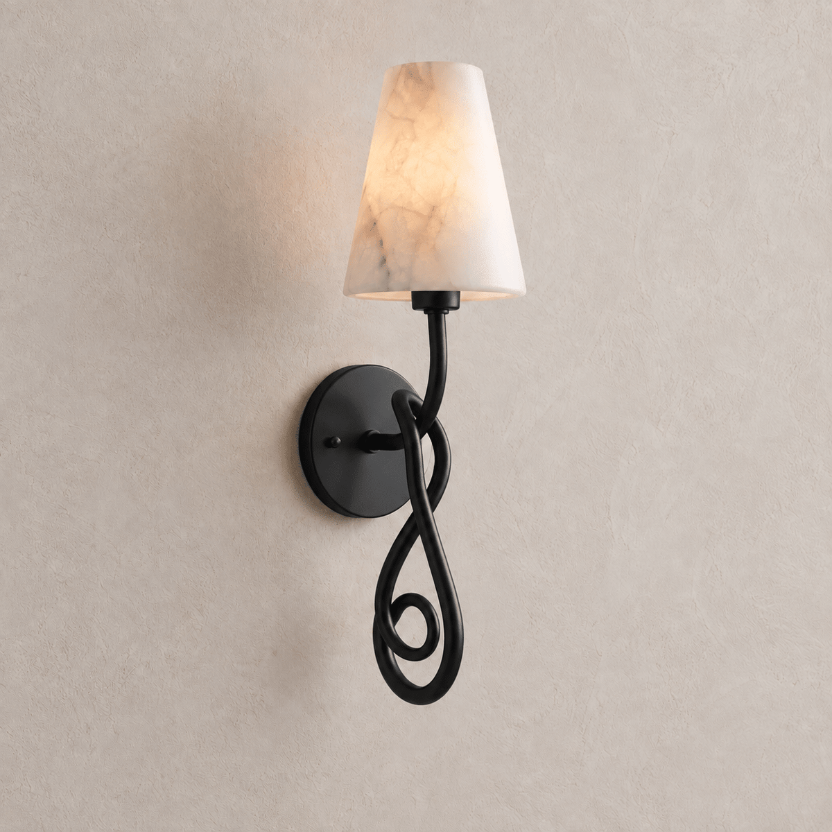 Tangle Alabaster Knot Sconce — product view 6