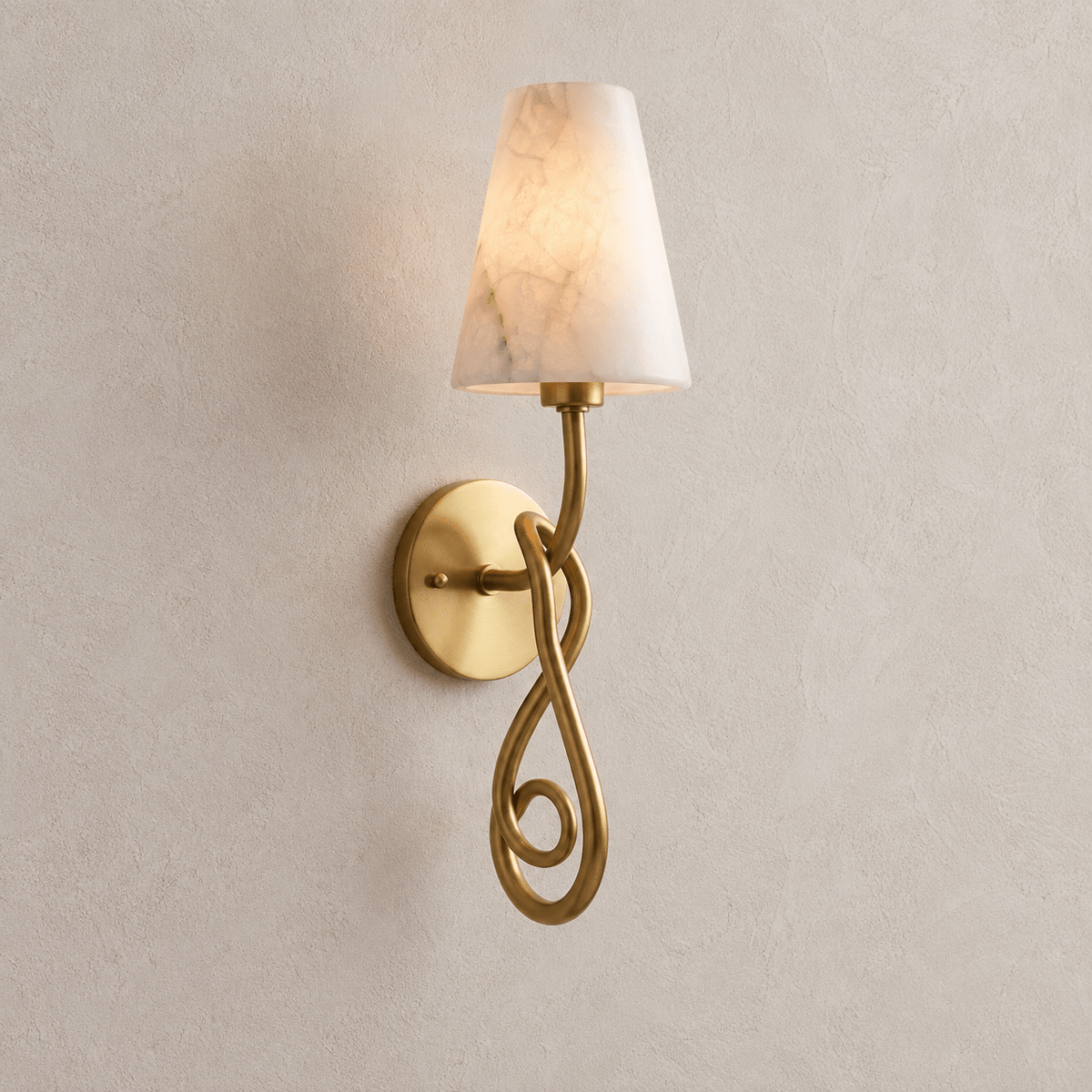 Tangle Alabaster Knot Sconce — product view 7