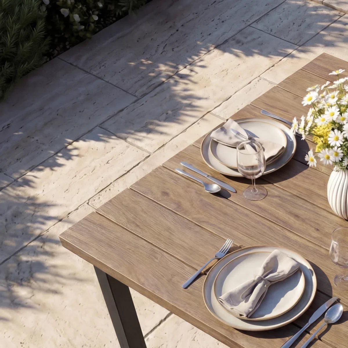 LOUNGE YARD Elmdale Steel KD Dining Table — product view 2