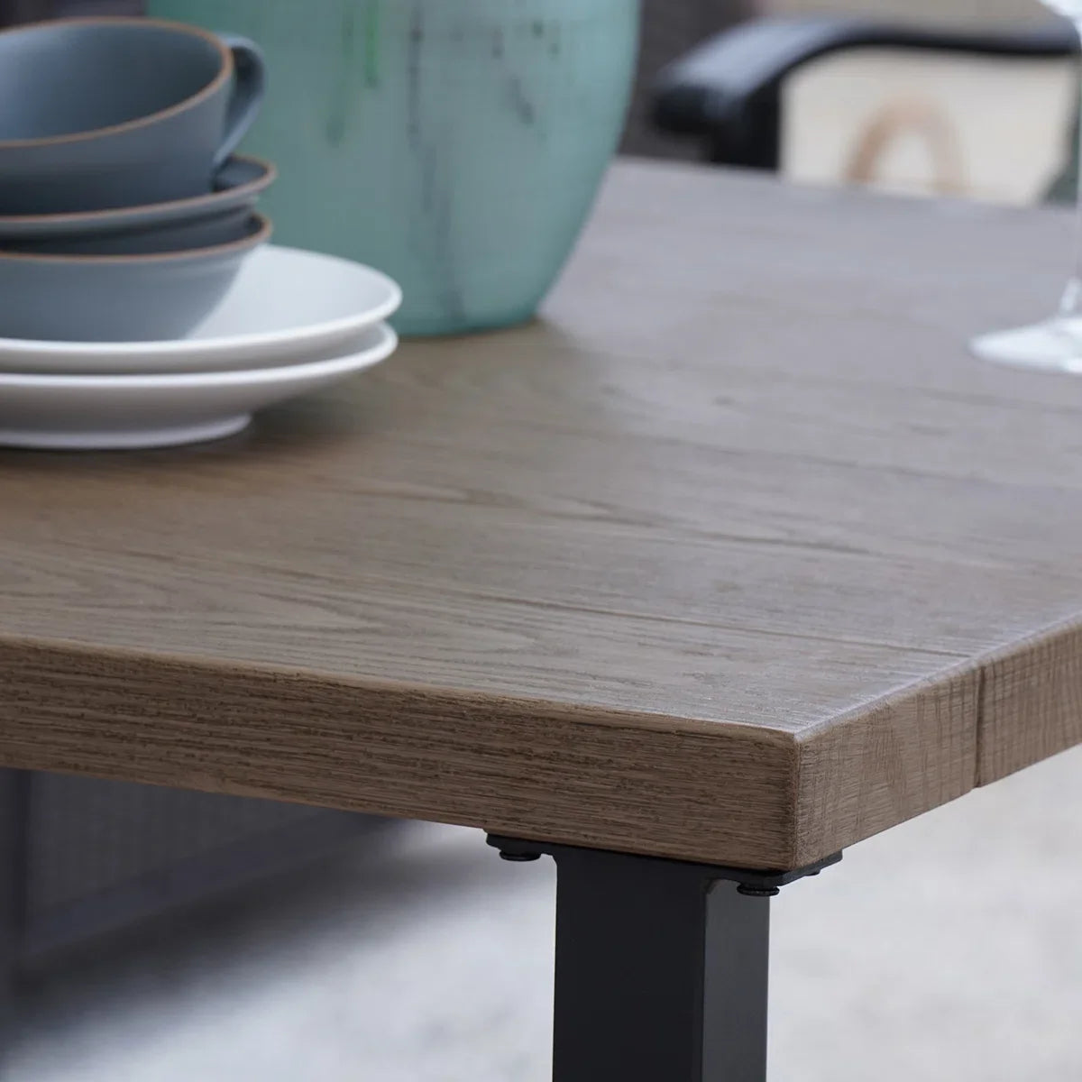 LOUNGE YARD Elmdale Steel KD Dining Table — product view 5