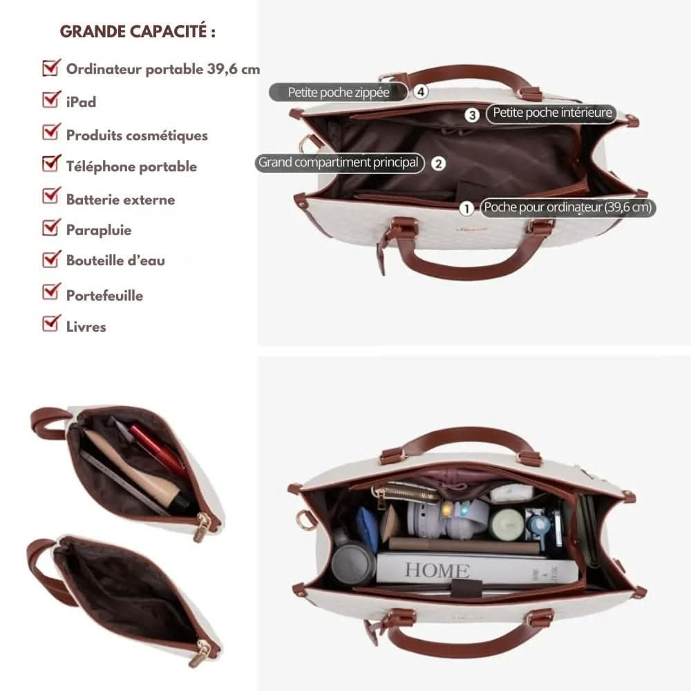 LoungeYard | in-1 - Elegant shopping bag with integrated insulated compartment & large storage space — product view 5