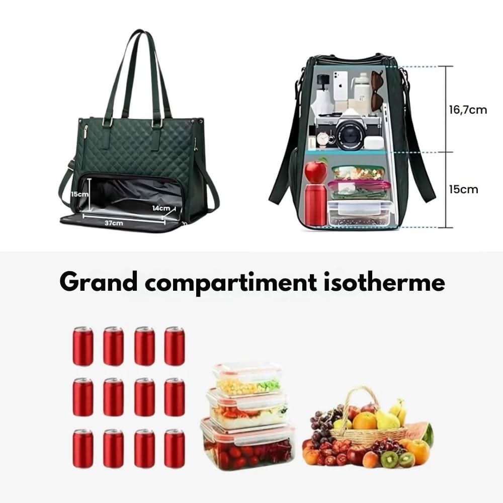 LoungeYard | in-1 - Elegant shopping bag with integrated insulated compartment & large storage space — product view 6