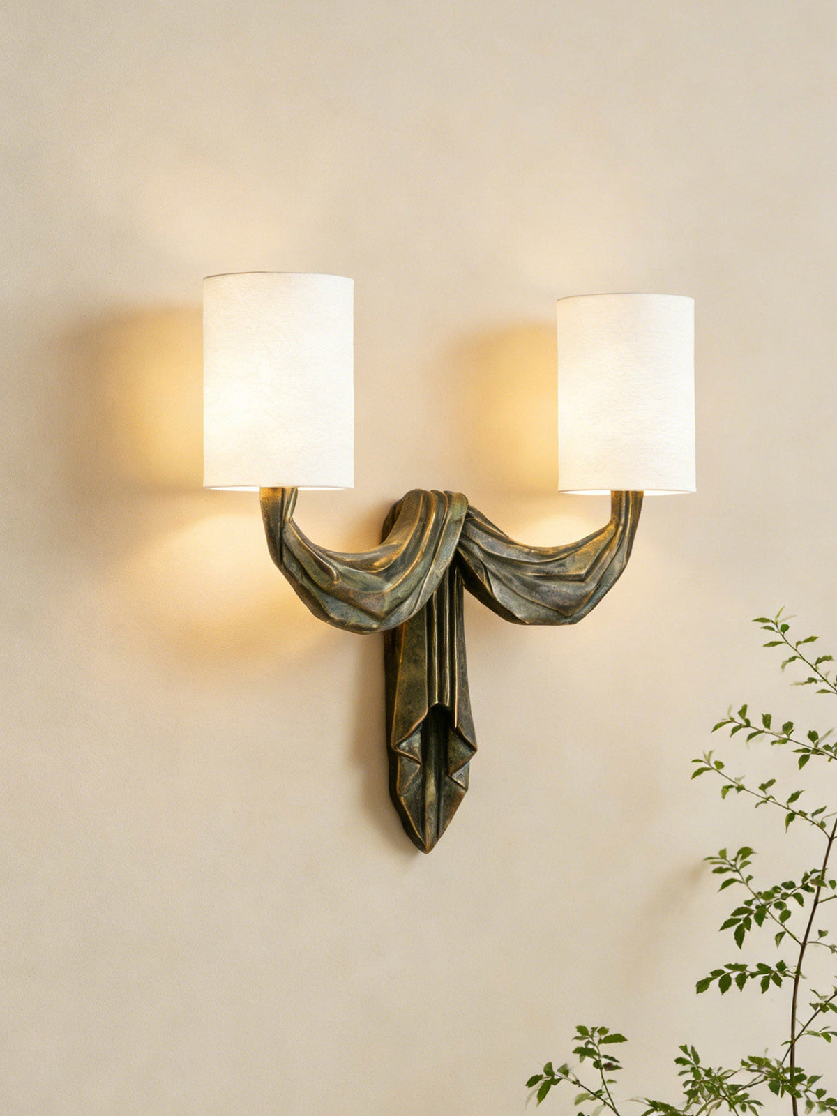Teatro Draped Double Wall Sconce — product view 2