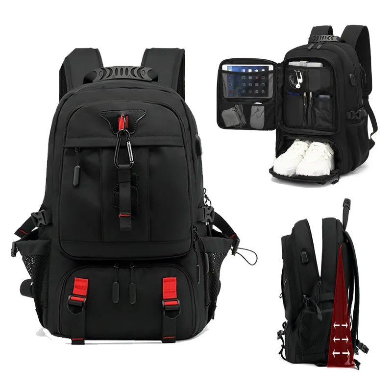 Tech Trek Pro 50-80L The Ultimate Backpack With USB Connection | LoungeYard — product view 4