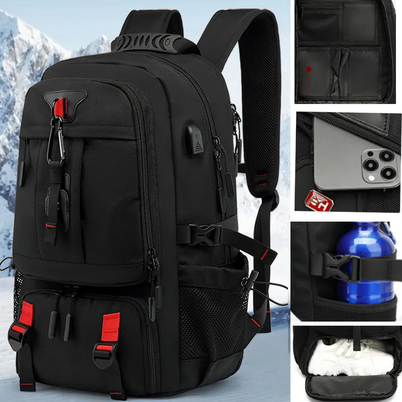 Tech Trek Pro 50-80L The Ultimate Backpack With USB Connection | LoungeYard — product view 5