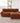 Teddy Fleece 2-Seater Rust Red Small Space Chaise Sectional | 2-Piece, Modular Design, Fixed Upholstery, Low Pillow Arm