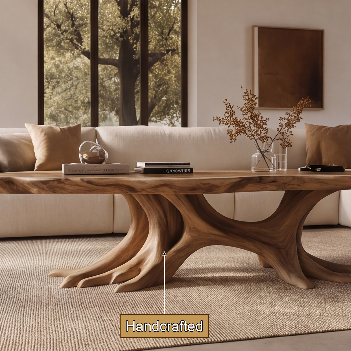 Elarwyn Handcrafted Solid Wood Coffee Table — product view 3