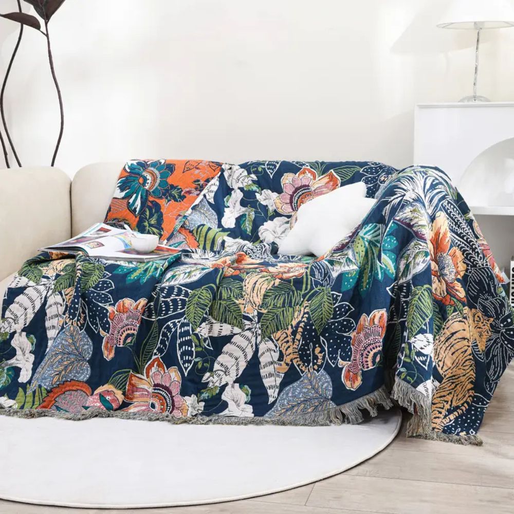 LoungeYard | Tropic Twilight Cotton Blanket — product view 4