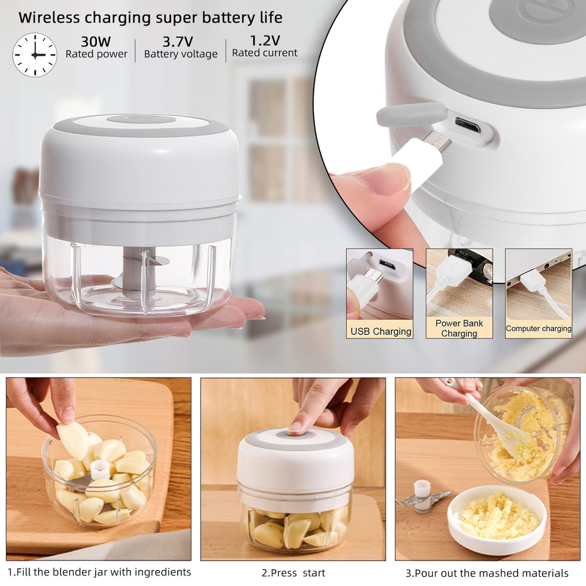 LoungeYard | Electric Kitchen Food Chopper — product view 3