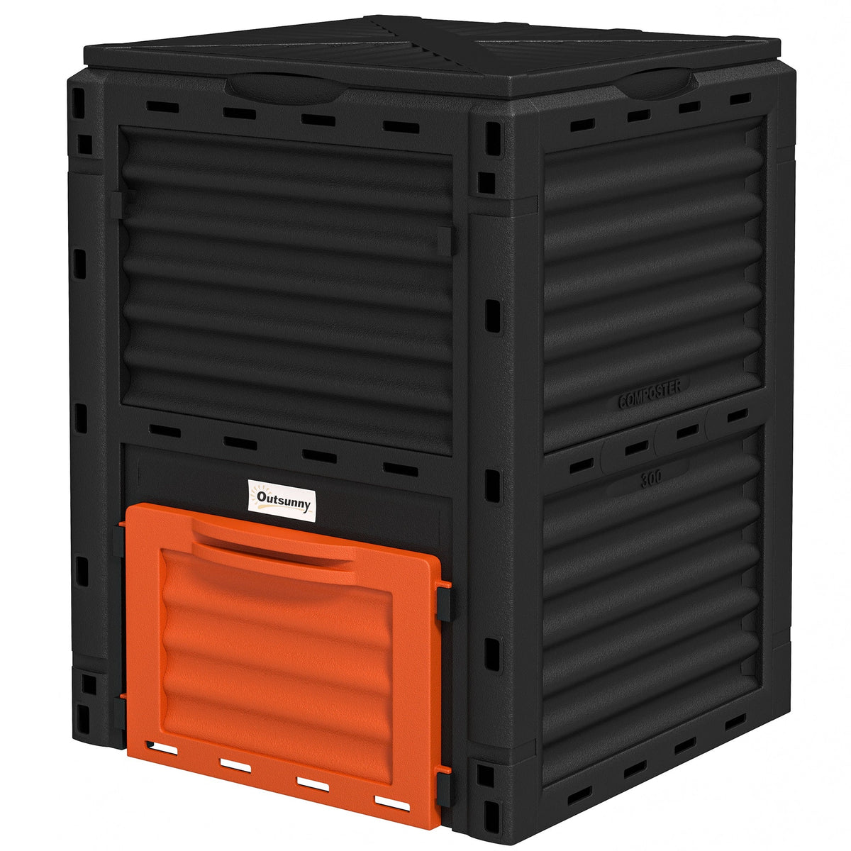 80 Gallon Garden Large Capacity Compost Bin, Orange — product view 2