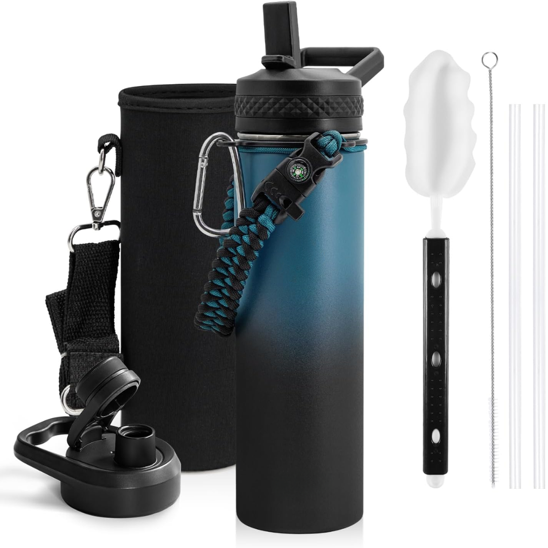 HydraPure – Duurzame Waterfles met Paracord Handvat LoungeYard — product view 5