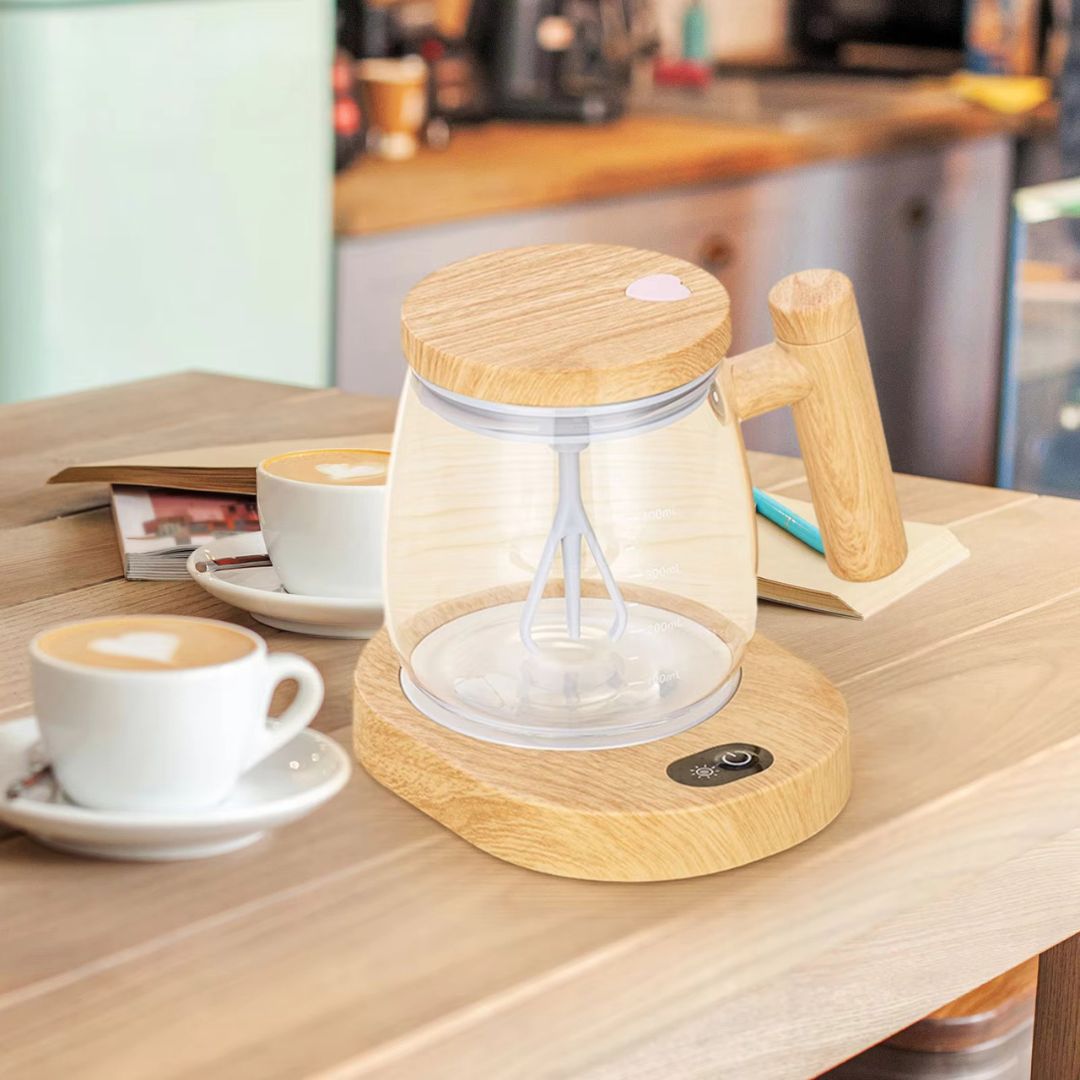LoungeYard | 2in1 Mixer Cup made of Wood — product view 2