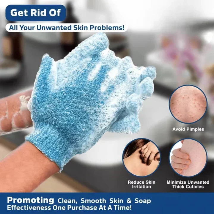 LoungeYard | Exfoliating Bath Gloves – Set of 2 — product view 7