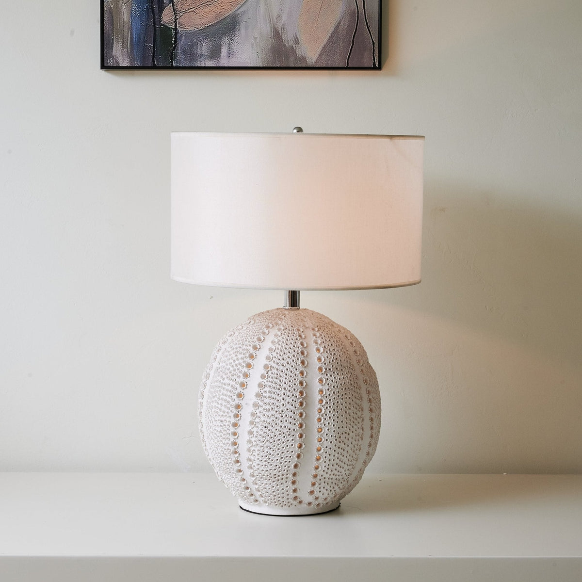 Urchin Textured Ceramic Table Lamp — product view 2