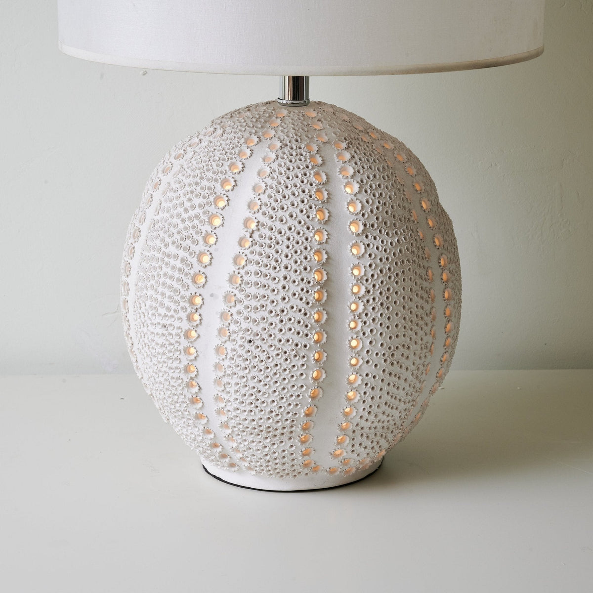 Urchin Textured Ceramic Table Lamp — product view 5