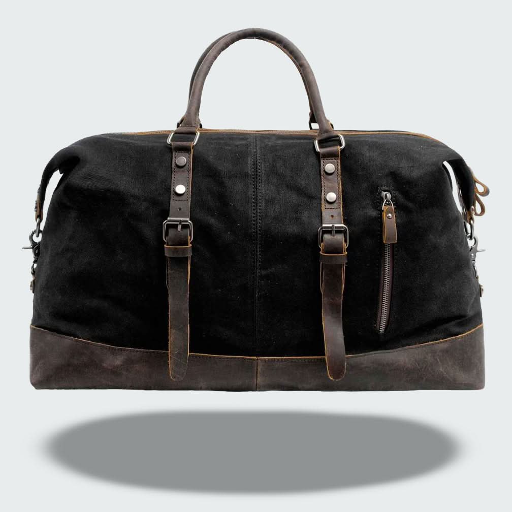 LoungeYard | Valour Canvas & Leather Travel Duffle Bag – 35L — product view 1