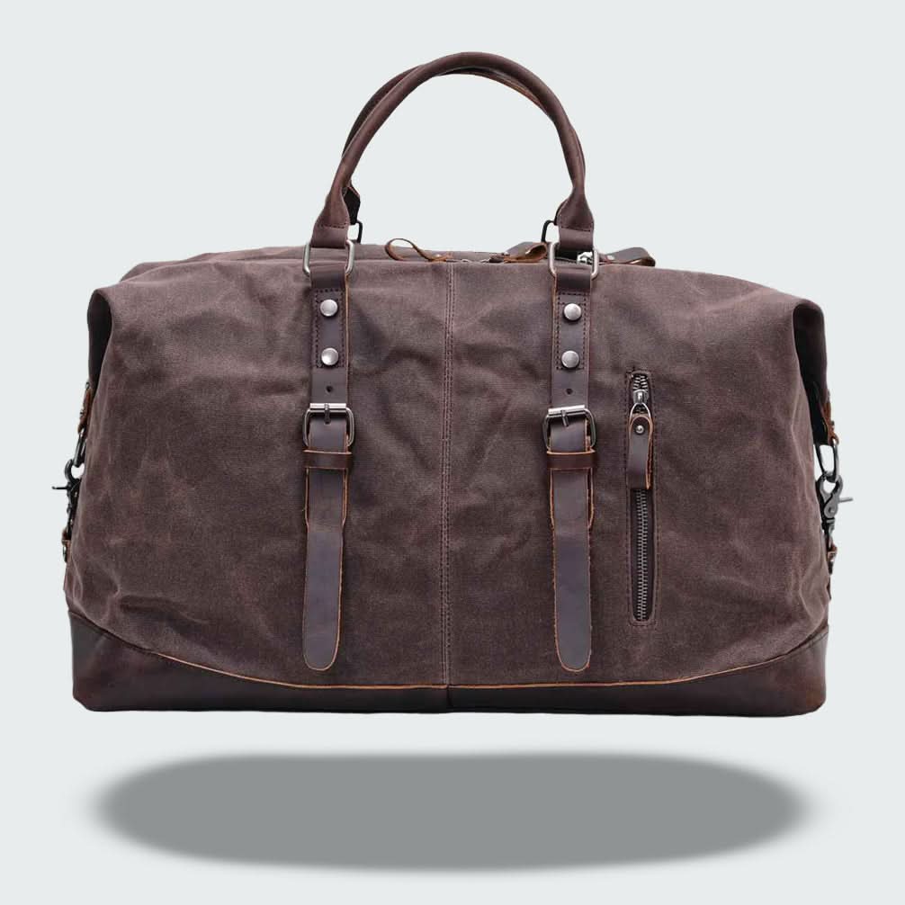 LoungeYard | Valour Canvas & Leather Travel Duffle Bag – 35L — product view 7