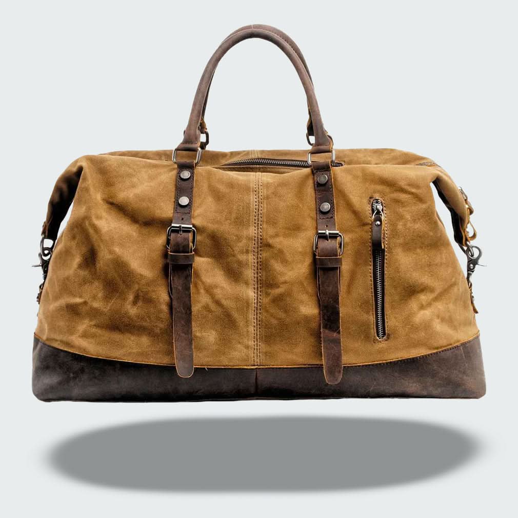 LoungeYard | Valour Canvas & Leather Travel Duffle Bag – 35L — product view 4