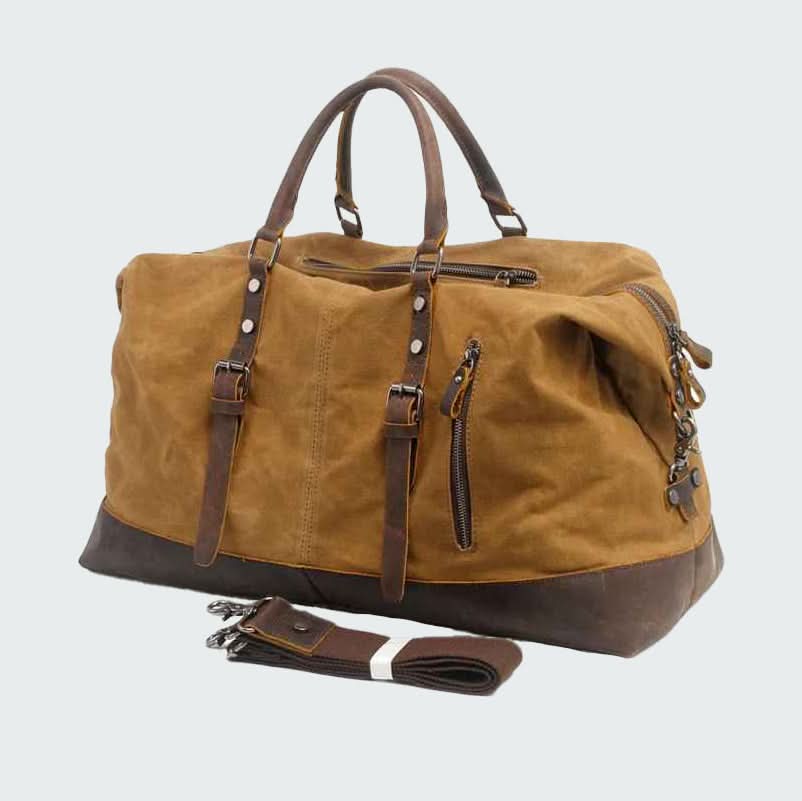 LoungeYard | Valour Canvas & Leather Travel Duffle Bag – 35L — product view 2