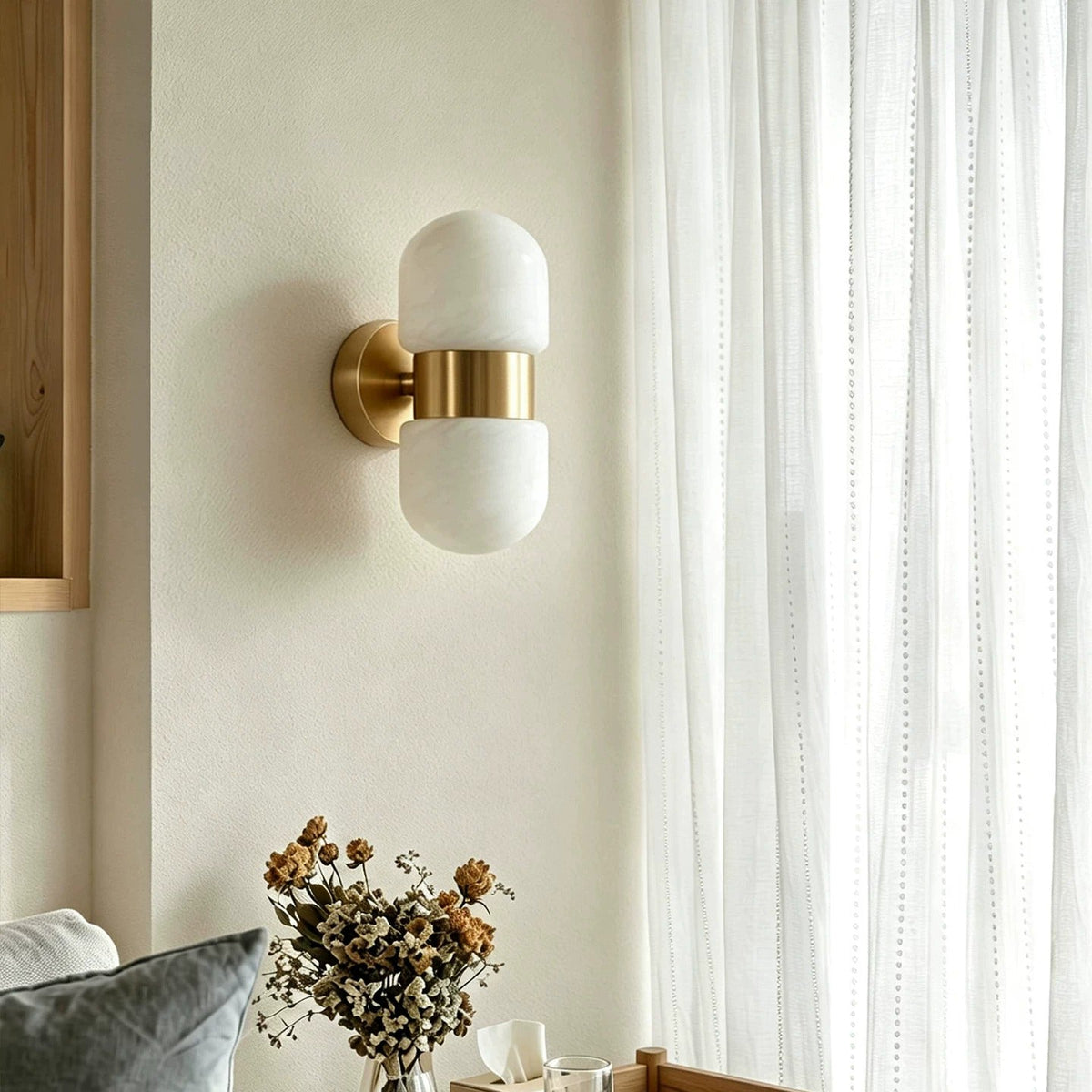 Vectis Alabaster Wall Sconce — product view 3