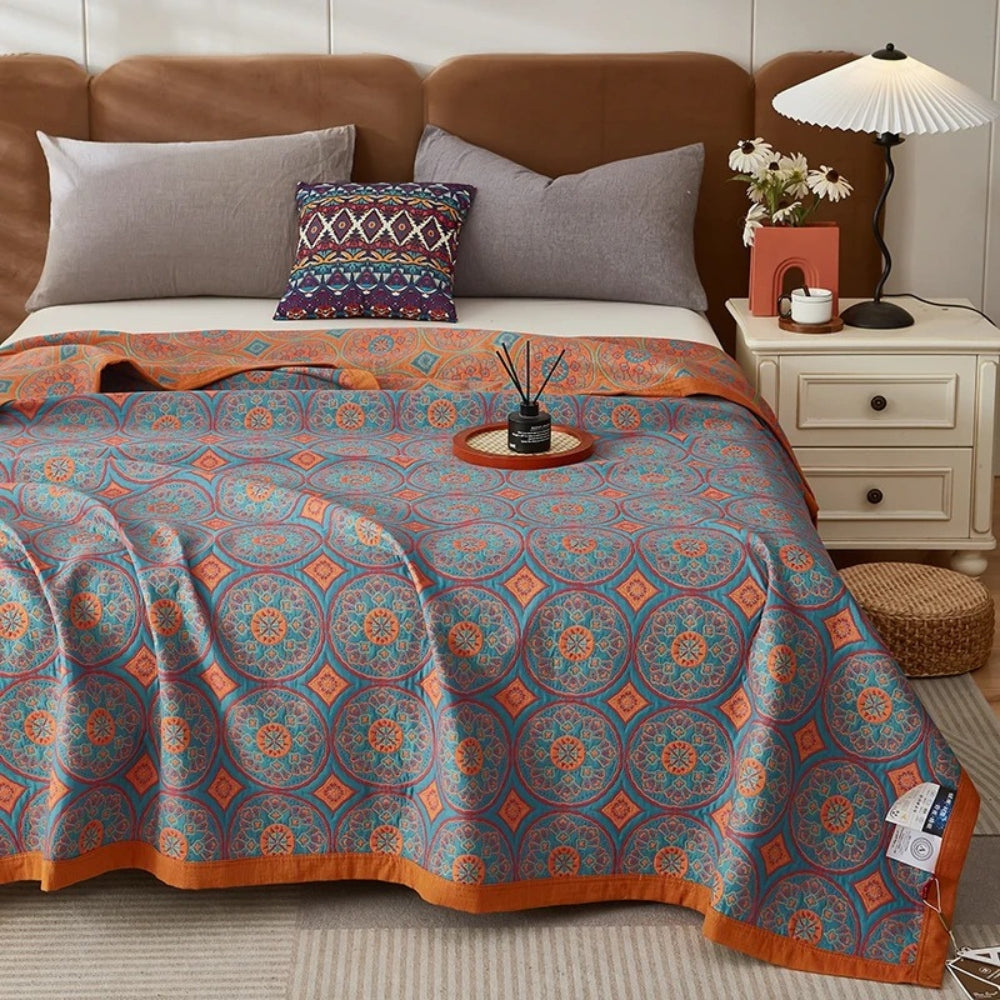 LoungeYard | Velina Reversible Cotton Summer Blanket — product view 2