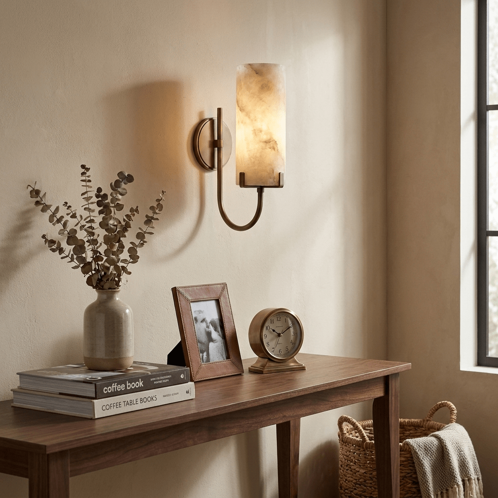Vellora Alabaster Loop Wall Sconce — product view 3
