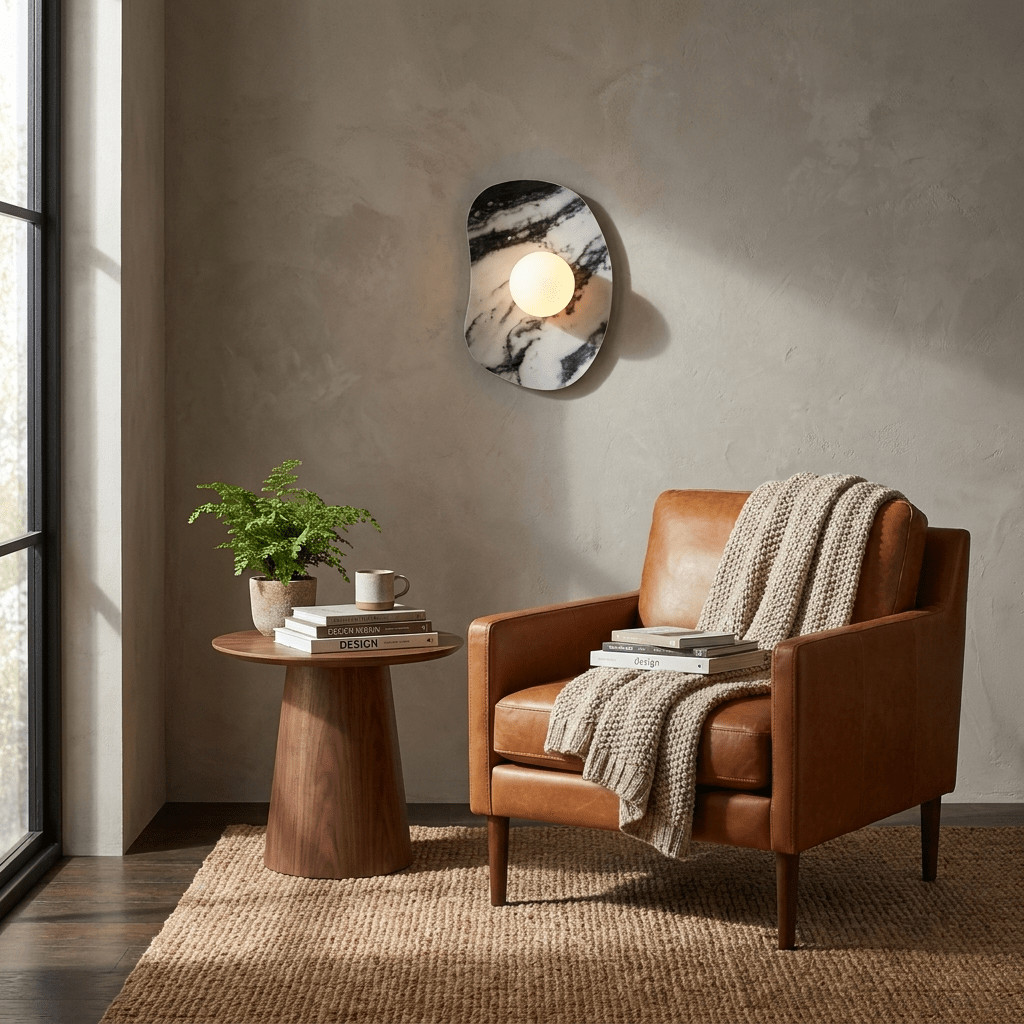 Velora Stone Oval Wall Sconce — product view 2
