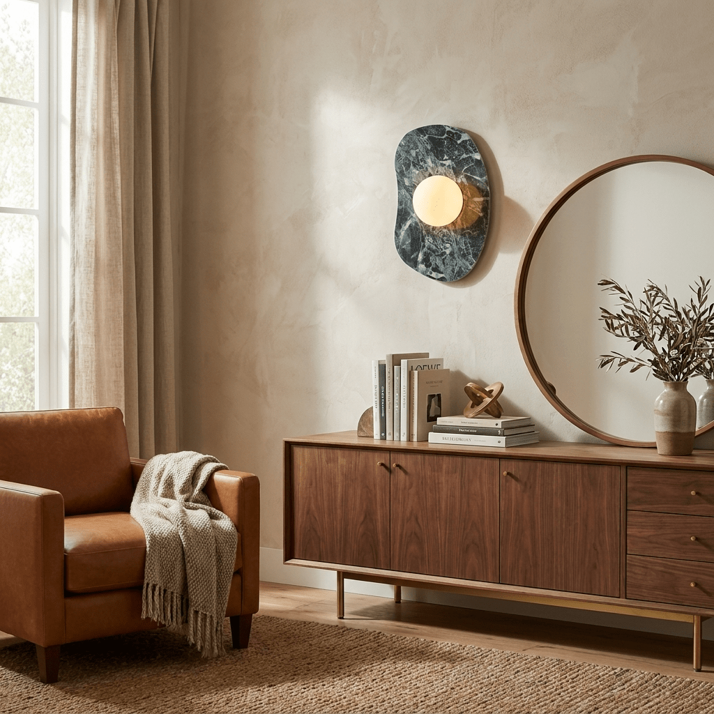Velora Stone Oval Wall Sconce — product view 3