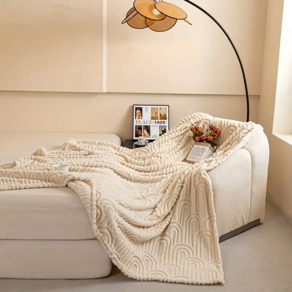 LoungeYard | Velura Arch Plush Blanket — product view 2