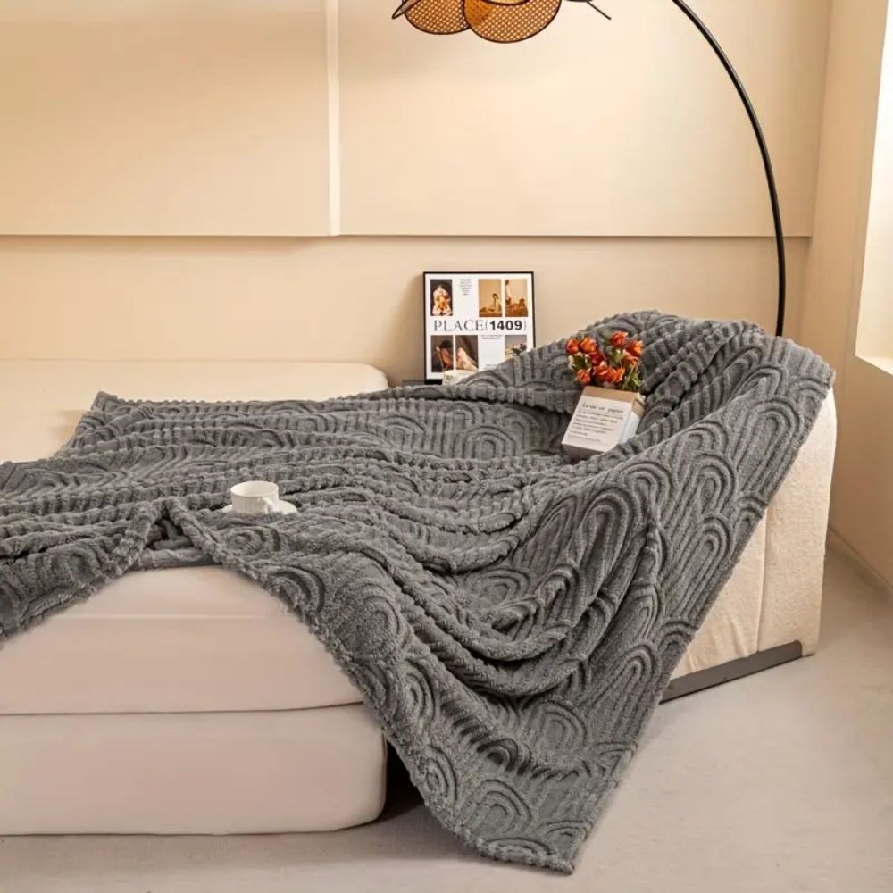 LoungeYard | Velura Arch Plush Blanket — product view 3