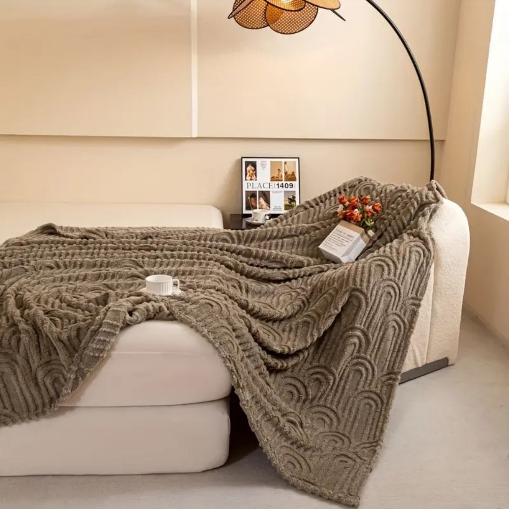 LoungeYard | Velura Arch Plush Blanket — product view 1