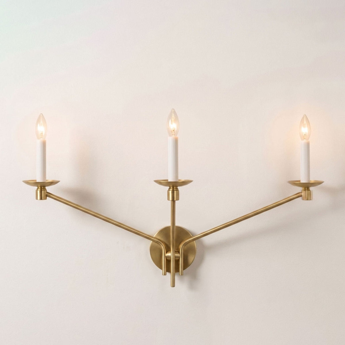 Vesper Brass Candlestick Sconce — product view 6