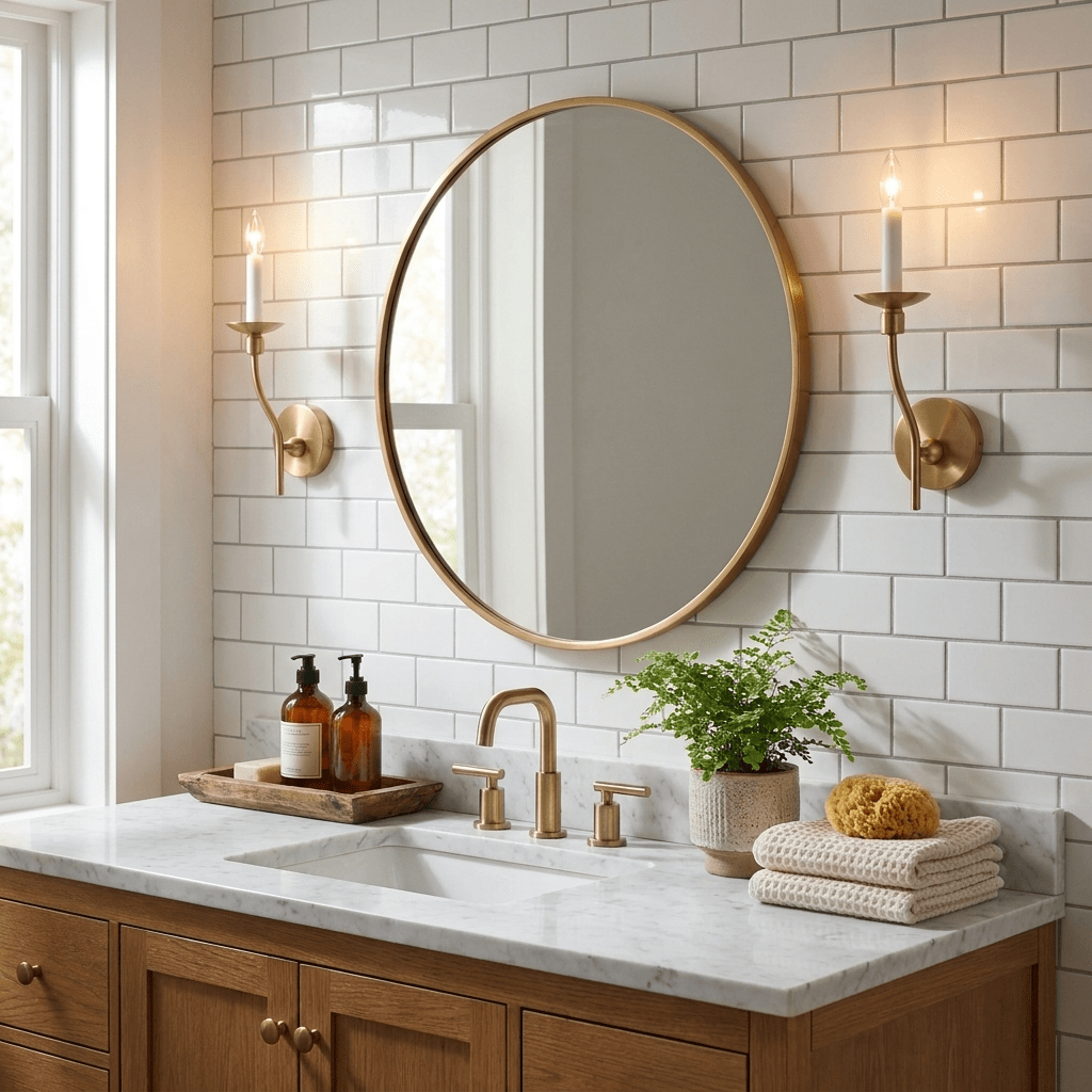Vesper Brass Candlestick Sconce — product view 2