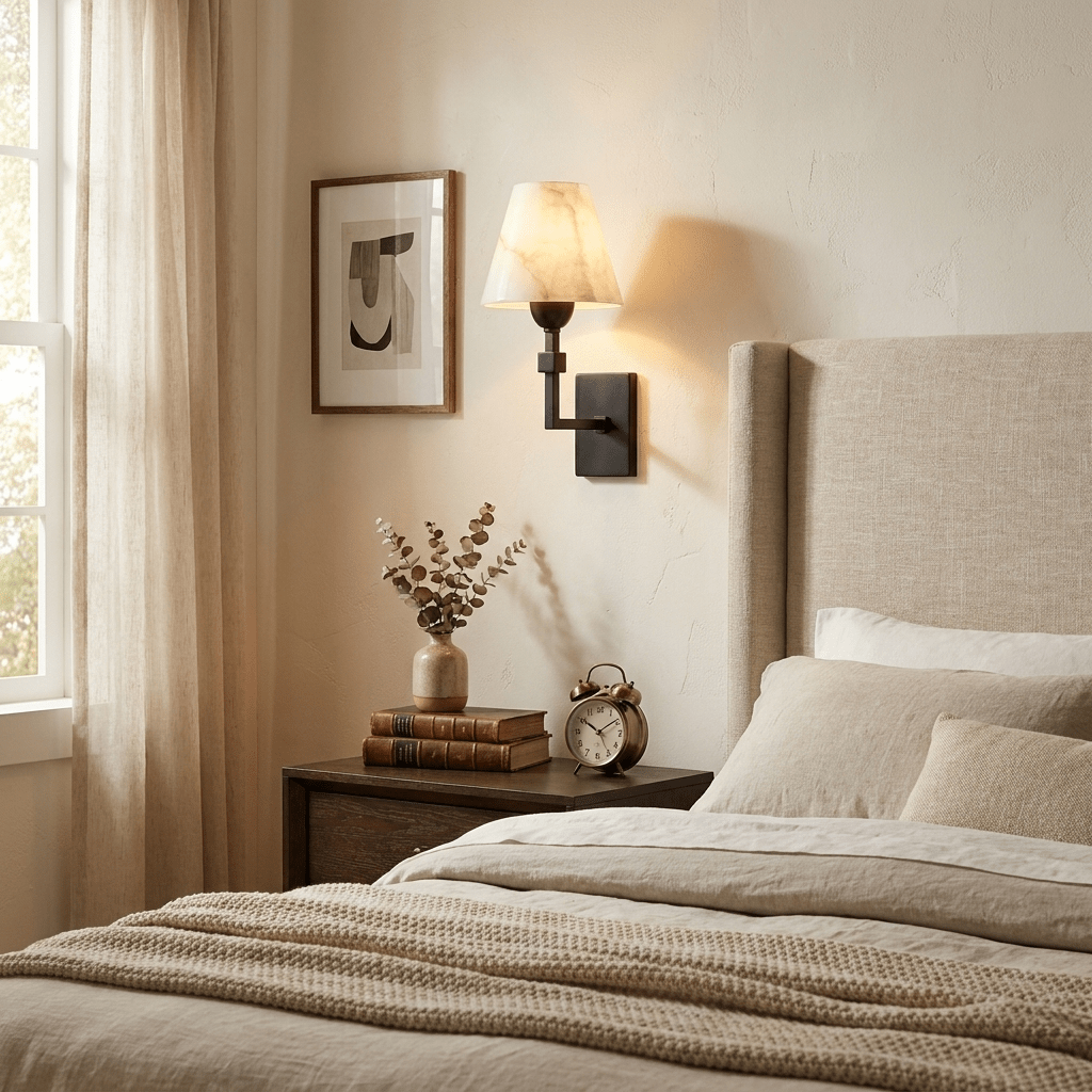Virelle Alabaster Tapered Wall Sconce — product view 6