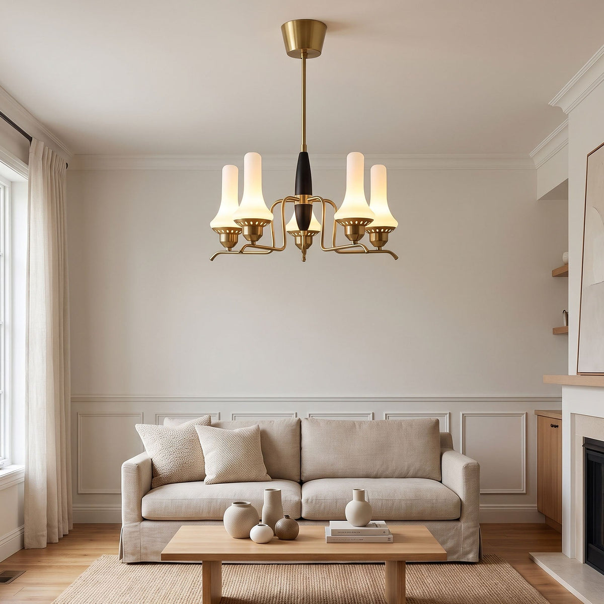 WOMO Trumpet‑shaped Glass Chandelier-WM3241 — product view 4