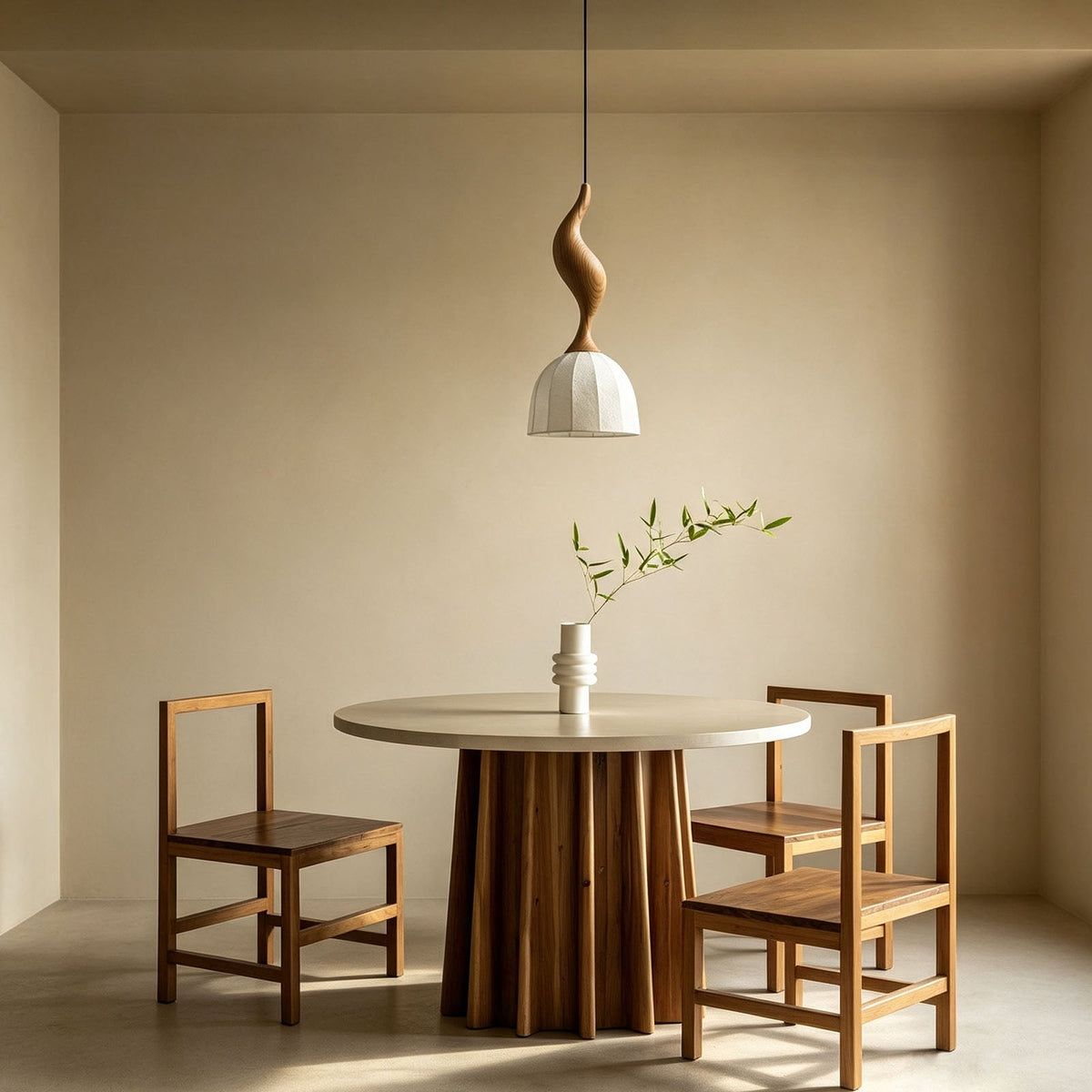 WOMO Bell Paper Shade Pendant Light-WM3244 — product view 4