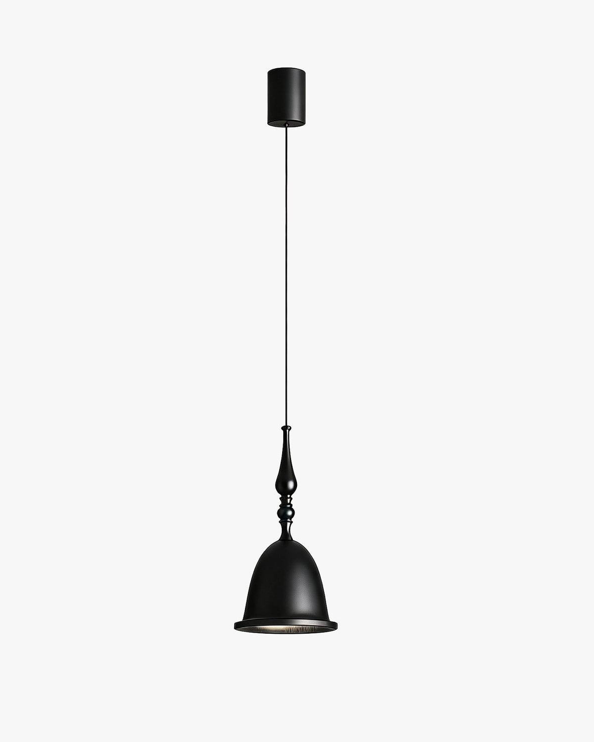 WOMO Small Wood Carved Bell Pendant Light-WM3285 — product view 1