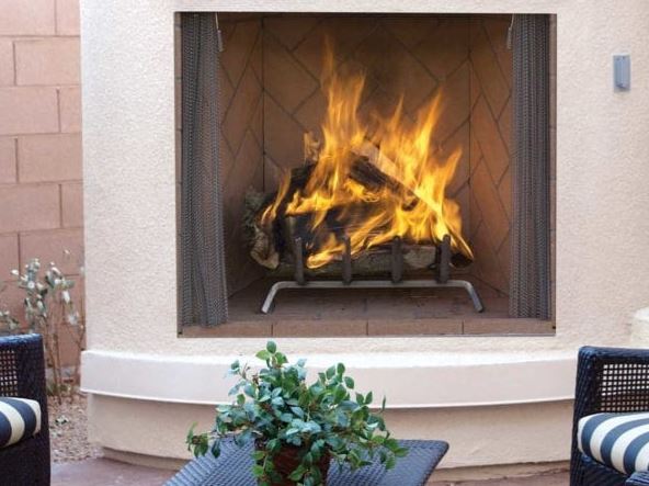 Superior - 42&quot; Outdoor Wood Burning Fireplace - WRE6042 - (Mosaic Brick Sold Seperately As Add On)