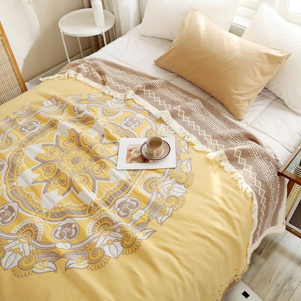 LoungeYard | Wander Cotton Boho Mandala Blanket — product view 4