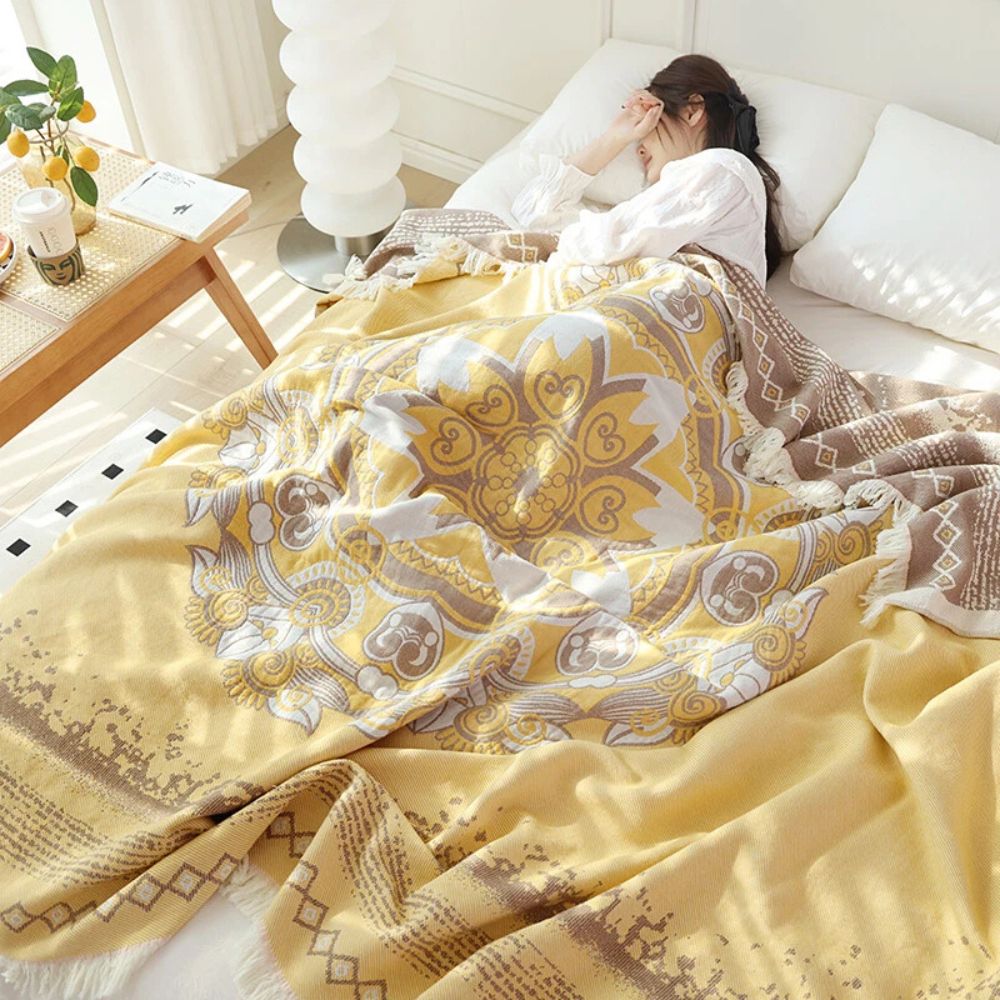 LoungeYard | Wander Cotton Boho Mandala Blanket — product view 6