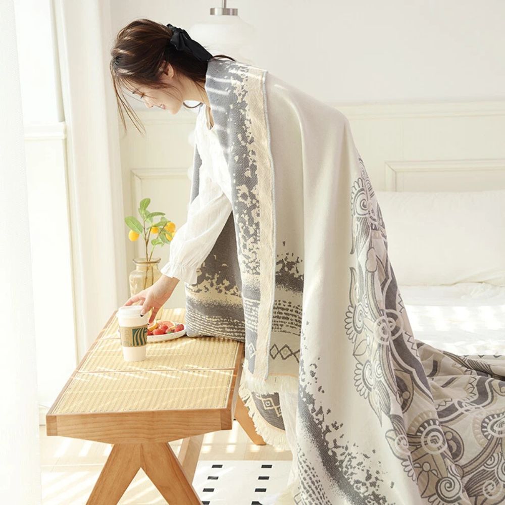 LoungeYard | Wander Cotton Boho Mandala Blanket — product view 7