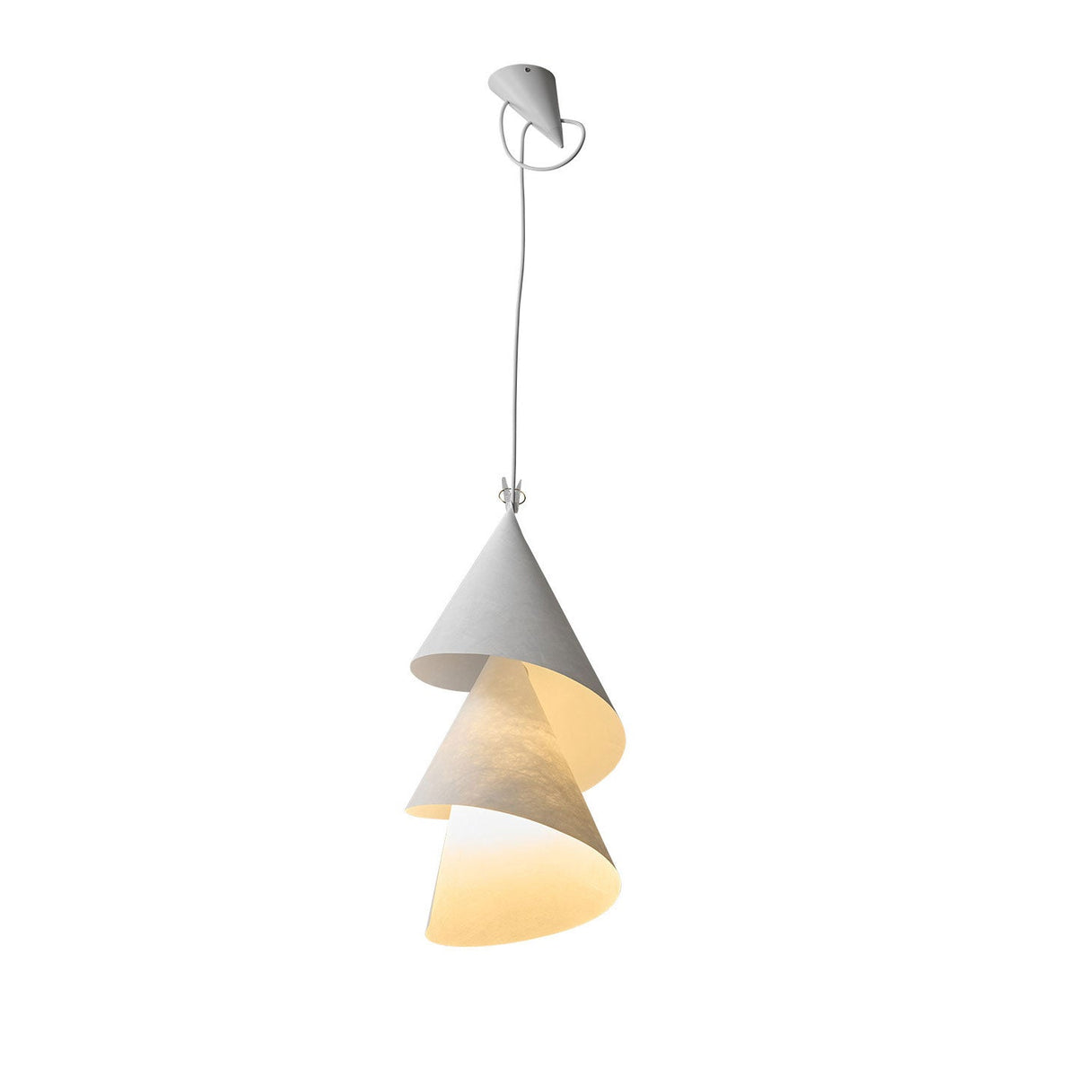 Whorl Paper Cone Pendant Lamp — product view 7