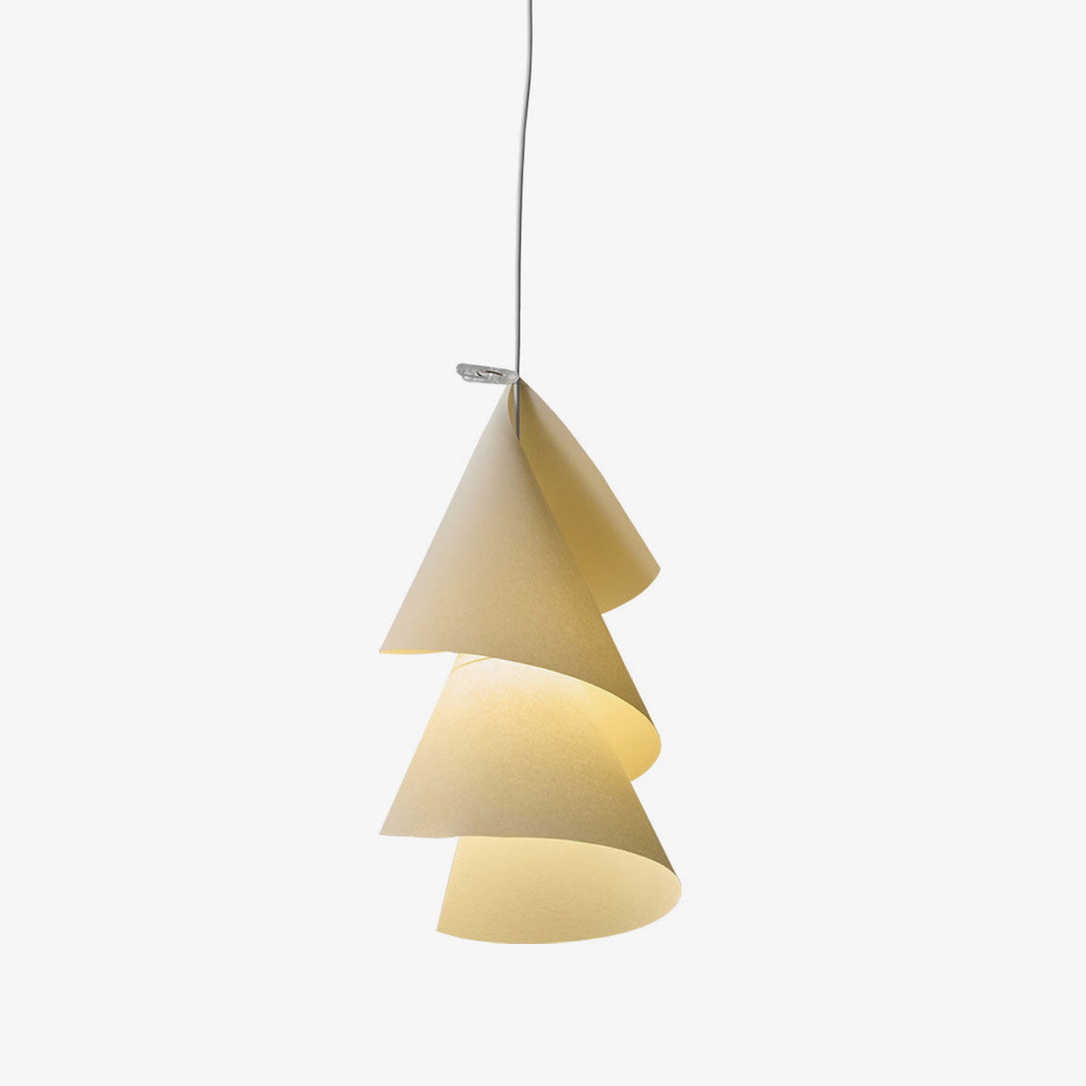 Whorl Paper Cone Pendant Lamp — product view 1