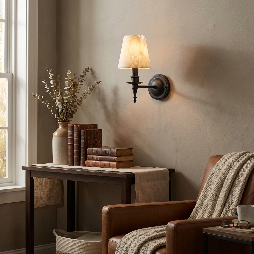 Windsor Alabaster Wall Sconce — product view 2