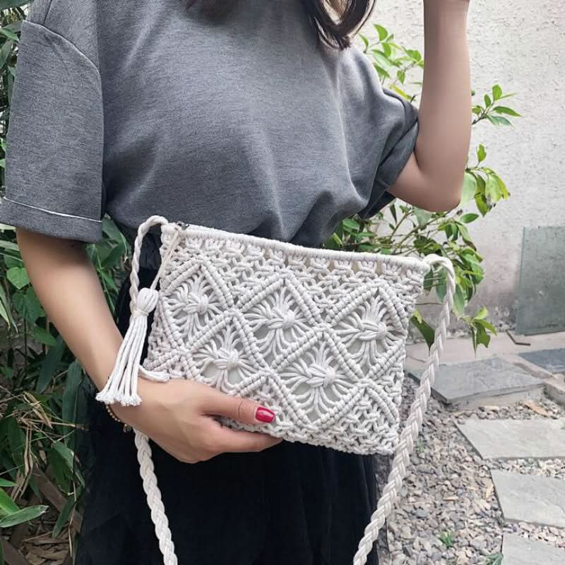 LoungeYard | Woven Shoulder Bag for Women – Summer Boho Style — product view 6