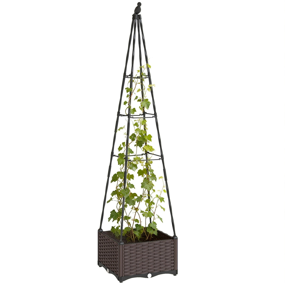 Self Watering Raised Garden Bed with Trellis, 40 x 40 x 175 cm — product view 1