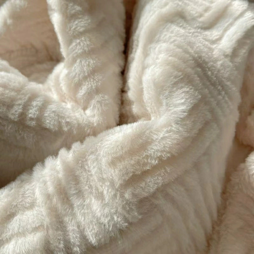 LoungeYard | Seraphina Soft Jacquard Rabbit Plush Blanket — product view 6