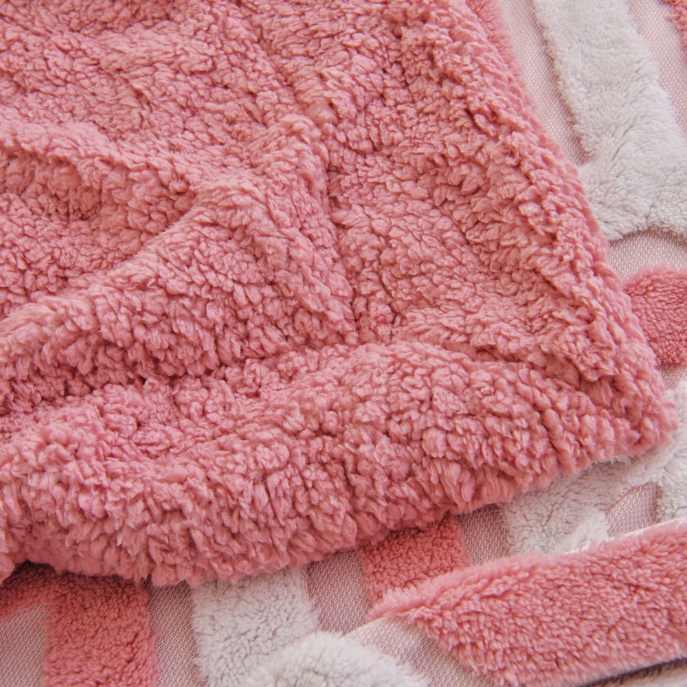 LoungeYard | Zyra Double Layer Geometric Throw Blanket — product view 4